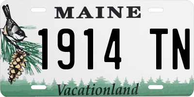 ME license plate 1914TN