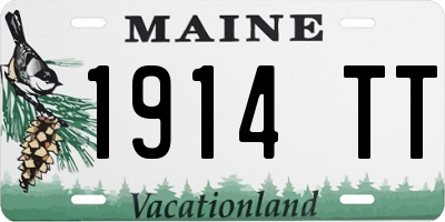 ME license plate 1914TT