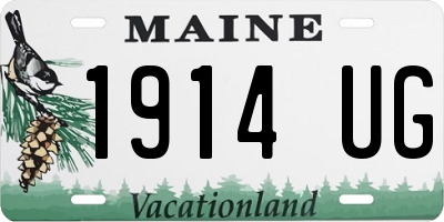ME license plate 1914UG