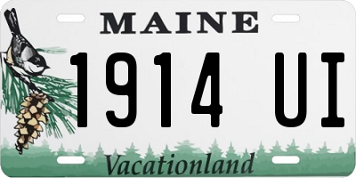 ME license plate 1914UI