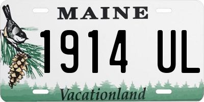 ME license plate 1914UL