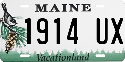 ME license plate 1914UX