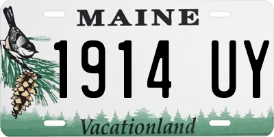 ME license plate 1914UY