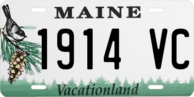 ME license plate 1914VC