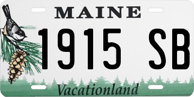 ME license plate 1915SB