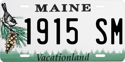 ME license plate 1915SM