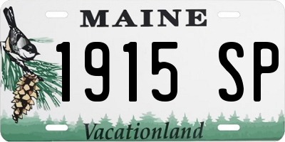 ME license plate 1915SP