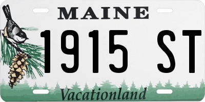 ME license plate 1915ST