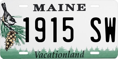 ME license plate 1915SW