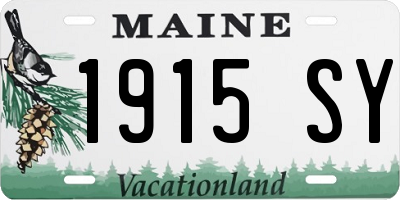 ME license plate 1915SY