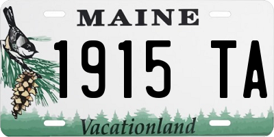ME license plate 1915TA