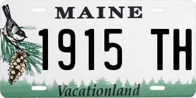 ME license plate 1915TH