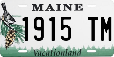 ME license plate 1915TM