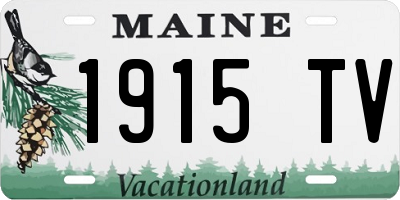 ME license plate 1915TV