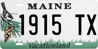 ME license plate 1915TX