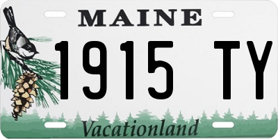 ME license plate 1915TY