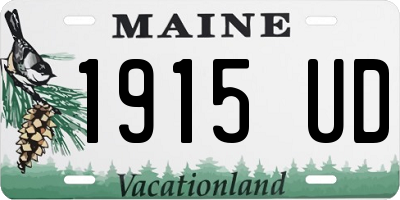 ME license plate 1915UD