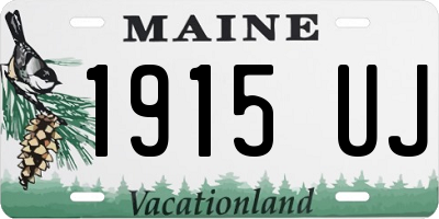 ME license plate 1915UJ