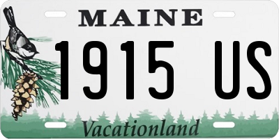 ME license plate 1915US