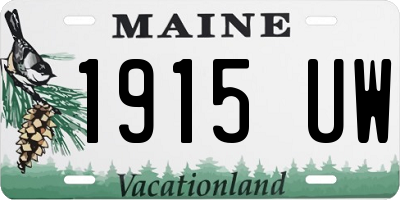 ME license plate 1915UW