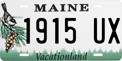 ME license plate 1915UX