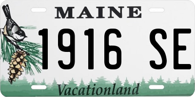 ME license plate 1916SE