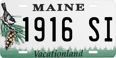 ME license plate 1916SI
