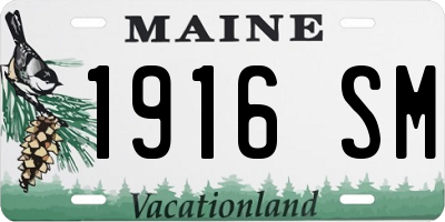 ME license plate 1916SM