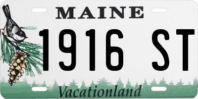 ME license plate 1916ST
