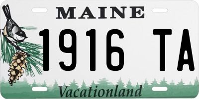 ME license plate 1916TA