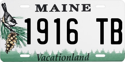 ME license plate 1916TB