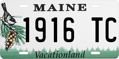 ME license plate 1916TC