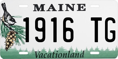 ME license plate 1916TG