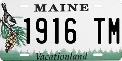ME license plate 1916TM