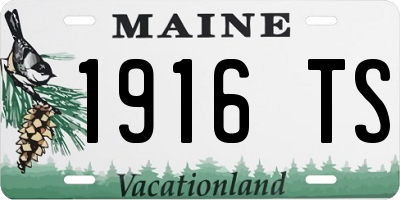 ME license plate 1916TS