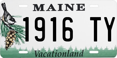 ME license plate 1916TY