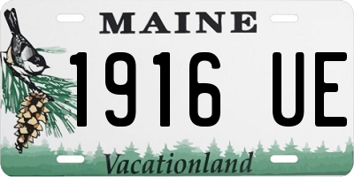 ME license plate 1916UE