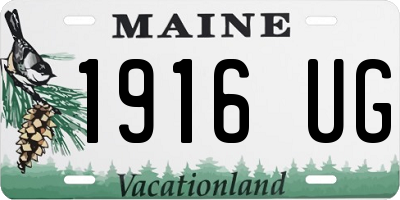 ME license plate 1916UG