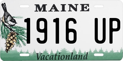 ME license plate 1916UP