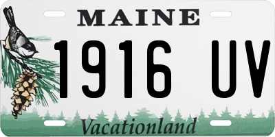 ME license plate 1916UV