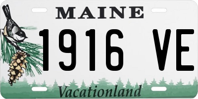 ME license plate 1916VE