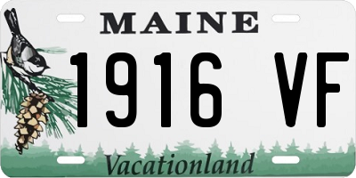 ME license plate 1916VF