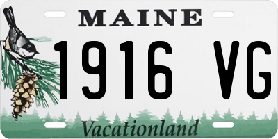 ME license plate 1916VG