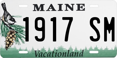 ME license plate 1917SM