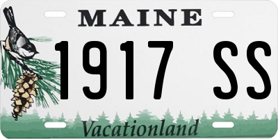 ME license plate 1917SS