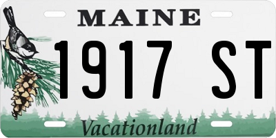 ME license plate 1917ST