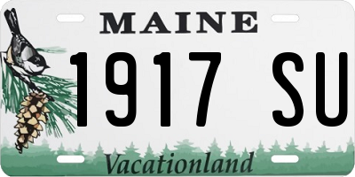 ME license plate 1917SU