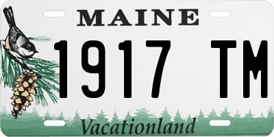 ME license plate 1917TM