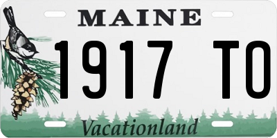 ME license plate 1917TO