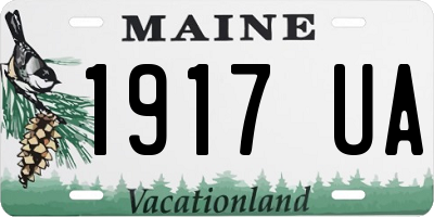 ME license plate 1917UA